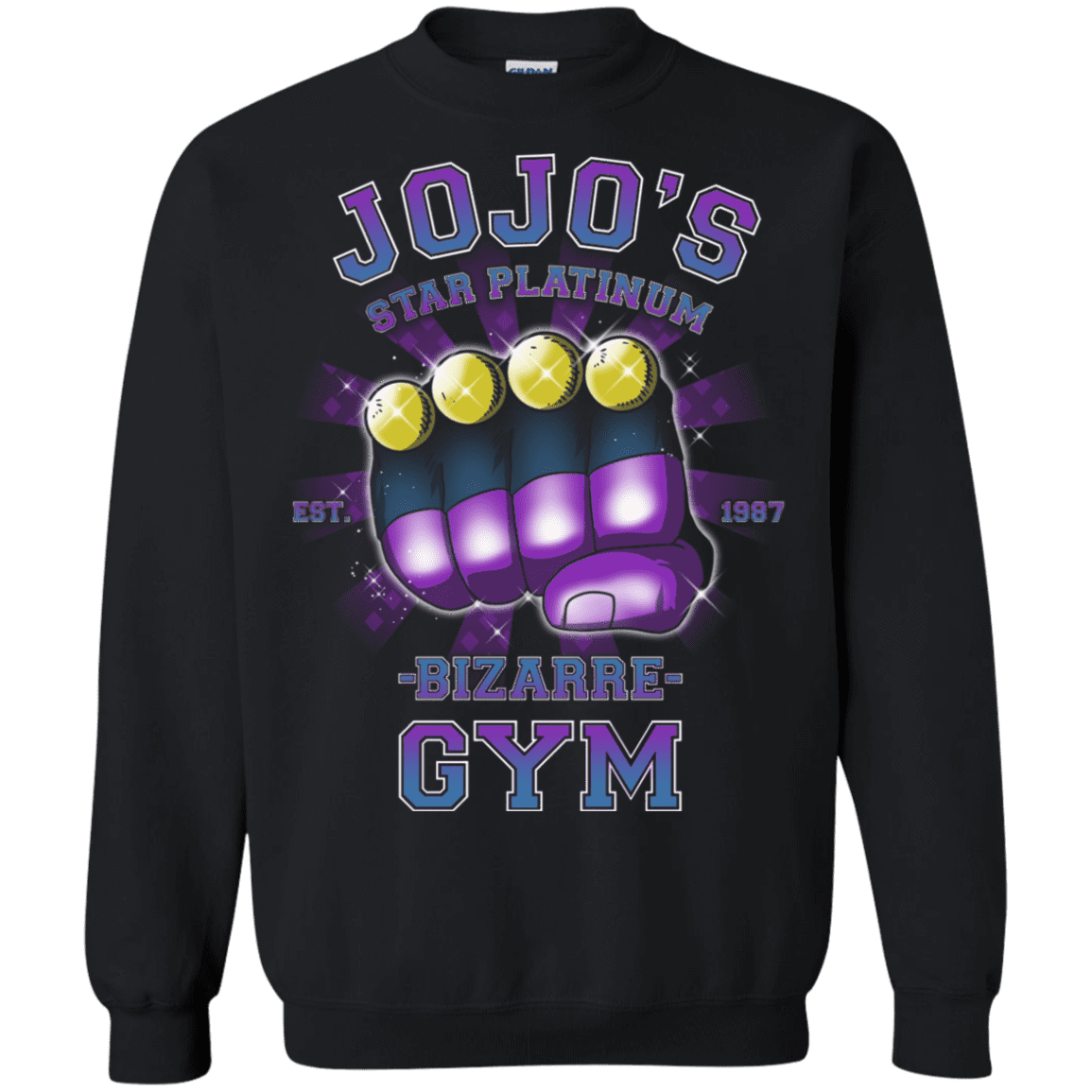 Sweatshirts Black / S Star Platinum Gym Crewneck Sweatshirt