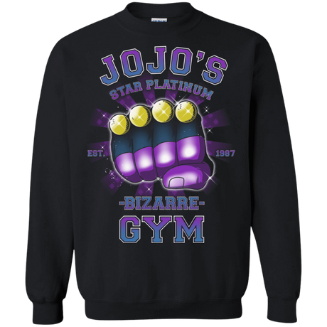 Sweatshirts Black / S Star Platinum Gym Crewneck Sweatshirt