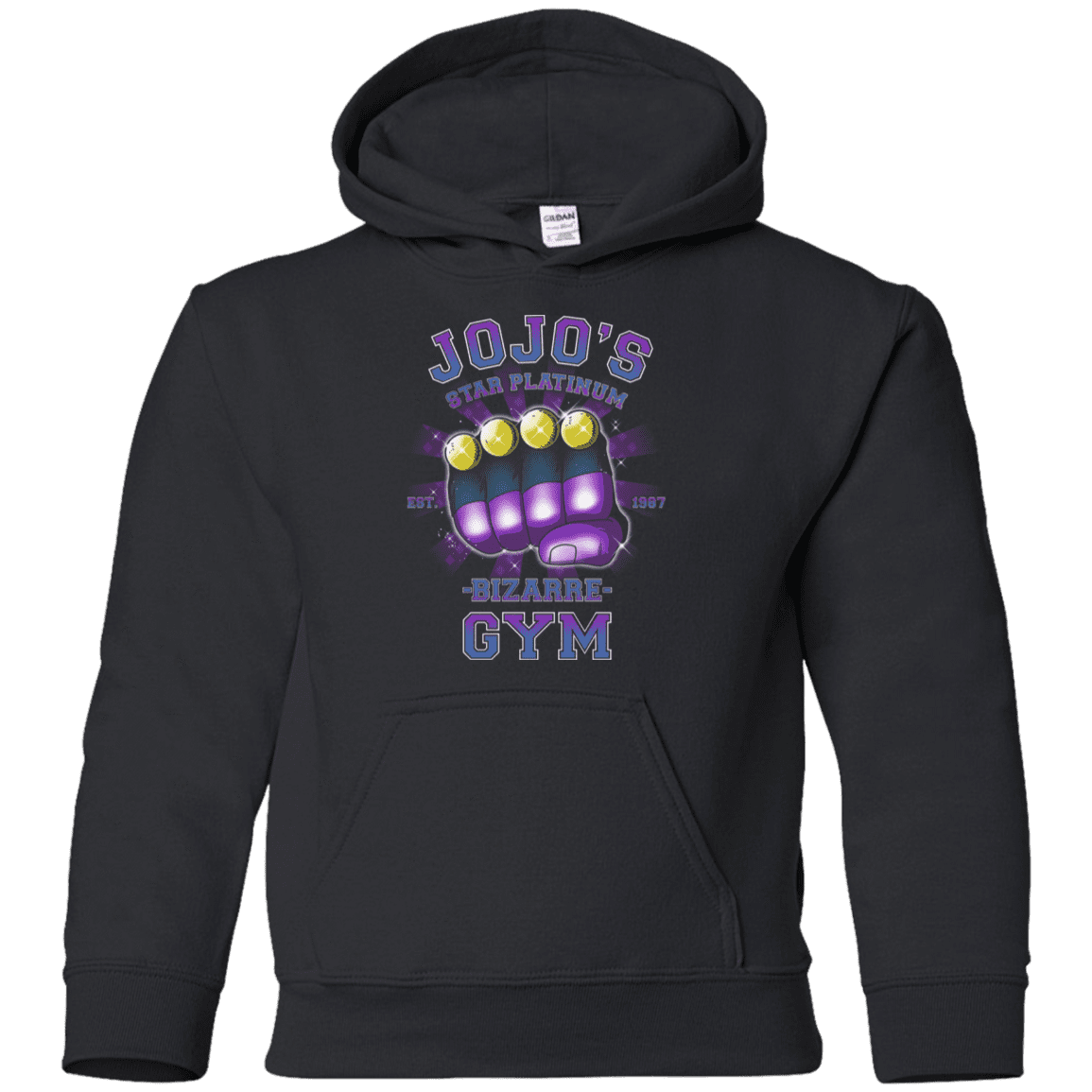 Sweatshirts Black / YS Star Platinum Gym Youth Hoodie