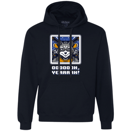 Sweatshirts Navy / Small Star Raccoon Premium Fleece Hoodie