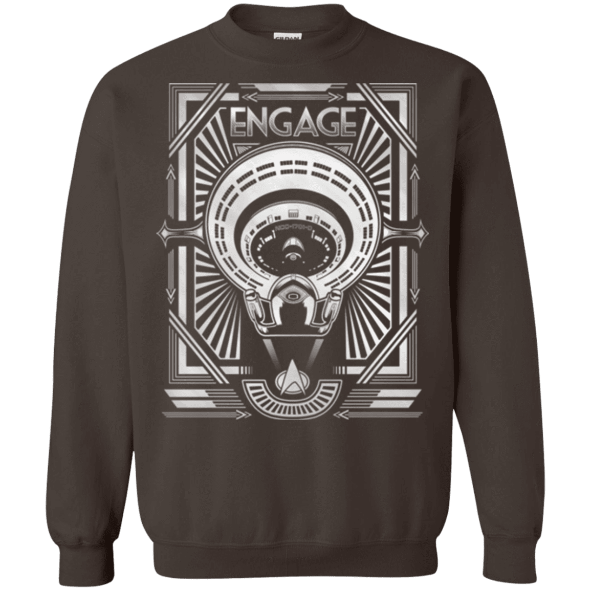 Sweatshirts Dark Chocolate / Small Star Trek Engage Crewneck Sweatshirt
