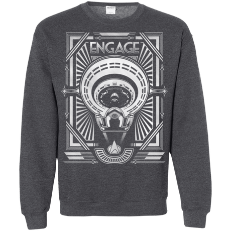 Sweatshirts Dark Heather / Small Star Trek Engage Crewneck Sweatshirt
