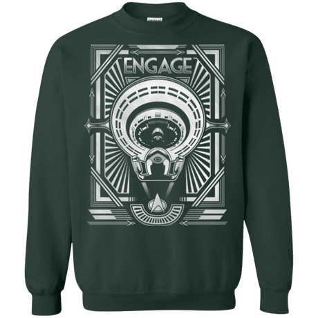 Sweatshirts Forest Green / Small Star Trek Engage Crewneck Sweatshirt