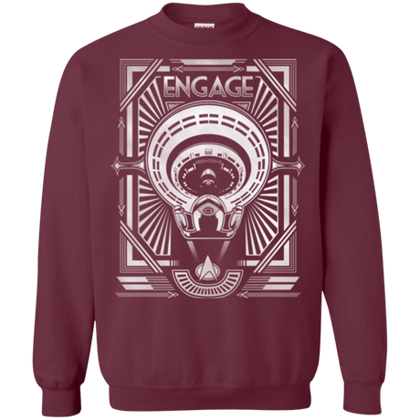 Sweatshirts Maroon / Small Star Trek Engage Crewneck Sweatshirt