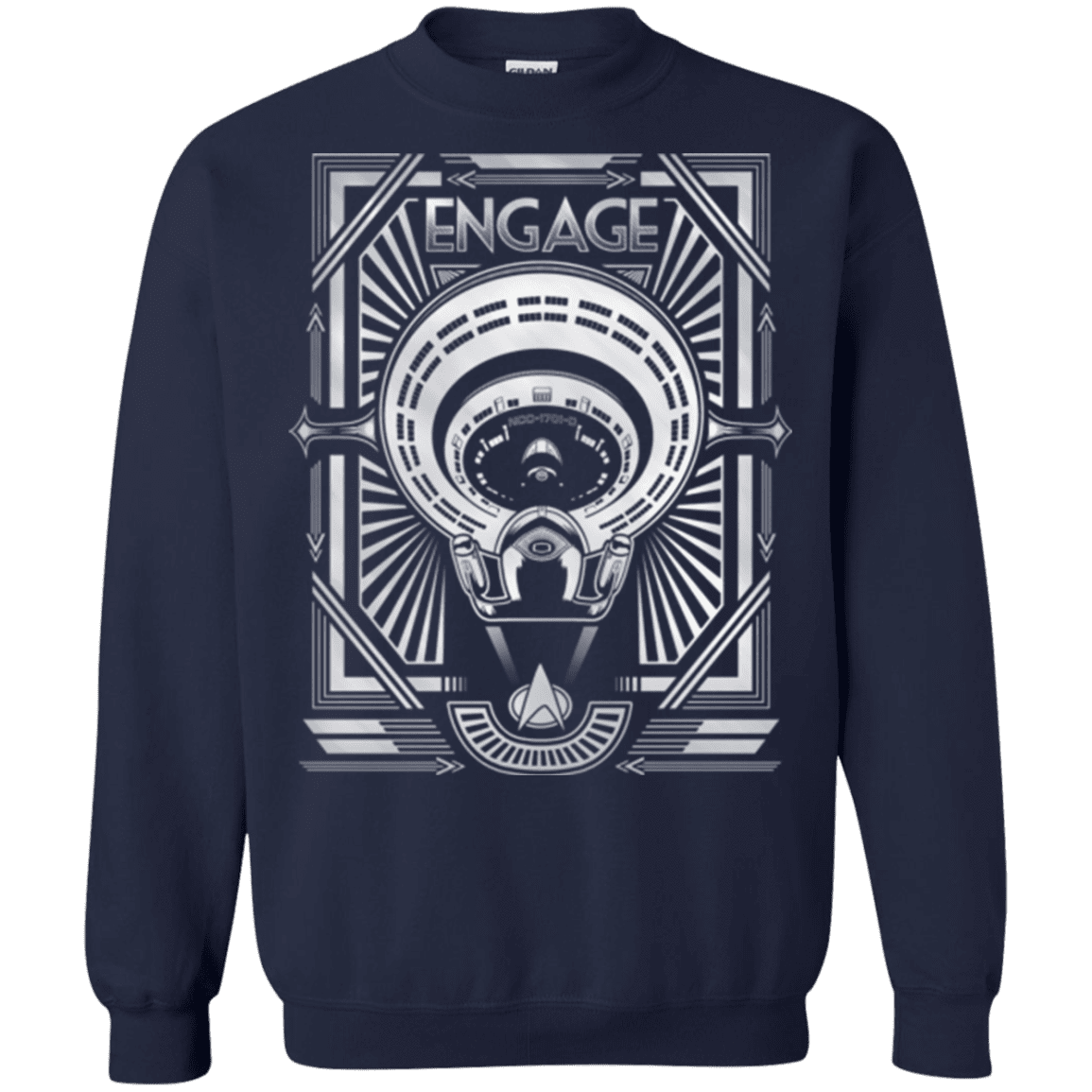 Sweatshirts Navy / Small Star Trek Engage Crewneck Sweatshirt