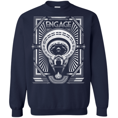 Sweatshirts Navy / Small Star Trek Engage Crewneck Sweatshirt