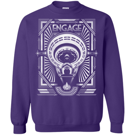 Sweatshirts Purple / Small Star Trek Engage Crewneck Sweatshirt