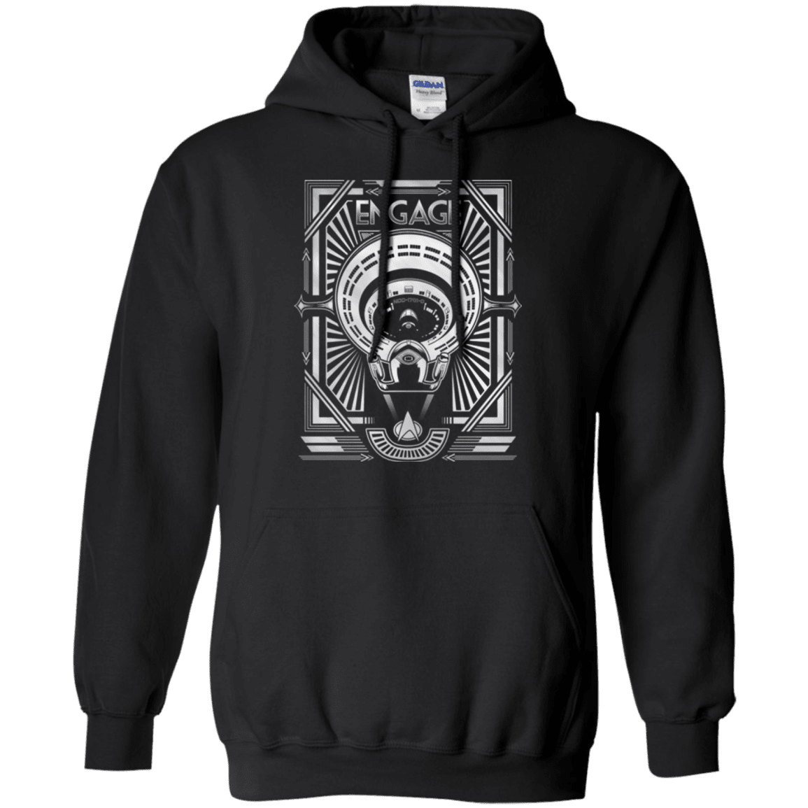 Sweatshirts Black / Small Star Trek Engage Pullover Hoodie