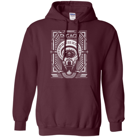 Sweatshirts Maroon / Small Star Trek Engage Pullover Hoodie