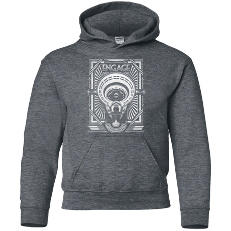Sweatshirts Dark Heather / YS Star Trek Engage Youth Hoodie
