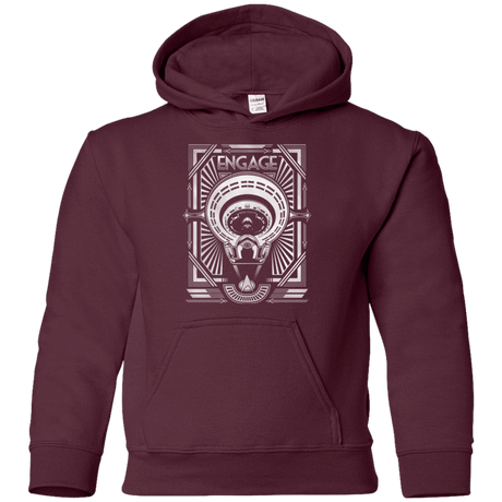 Sweatshirts Maroon / YS Star Trek Engage Youth Hoodie