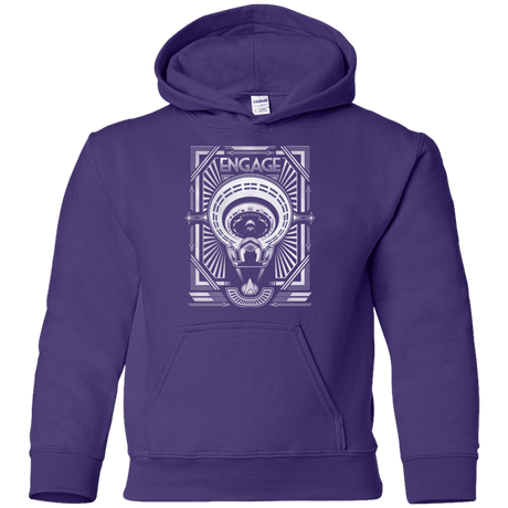 Sweatshirts Purple / YS Star Trek Engage Youth Hoodie