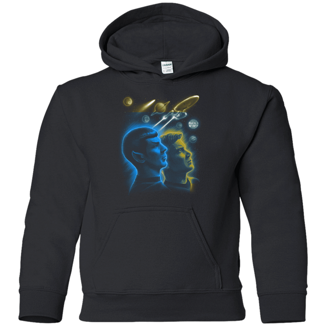 Sweatshirts Black / YS Star Trek Kirk Spock Youth Hoodie