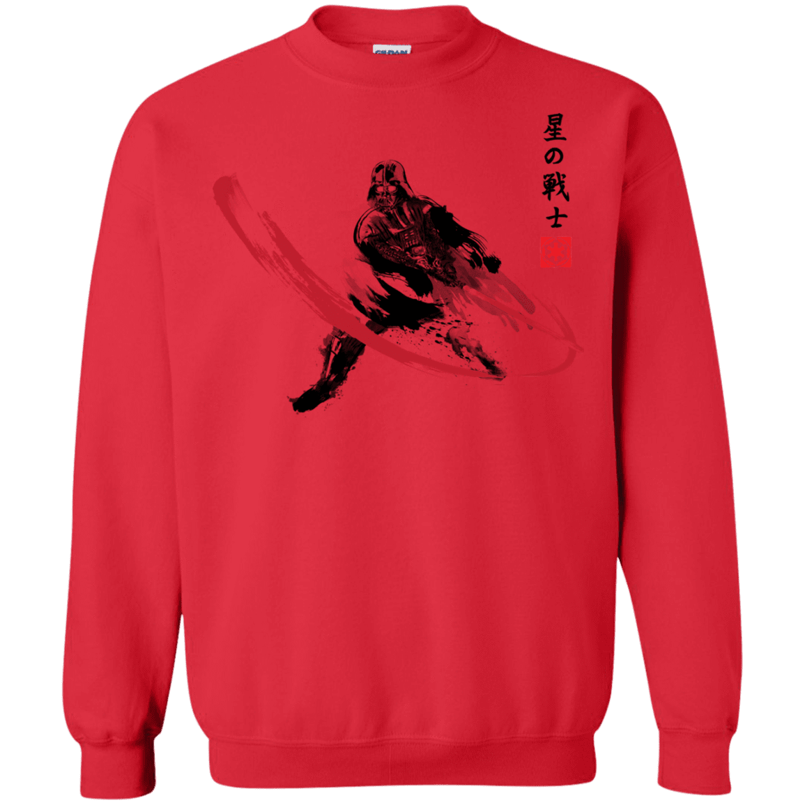 Sweatshirts Red / Small STAR WARRIOR SUMI-E Crewneck Sweatshirt