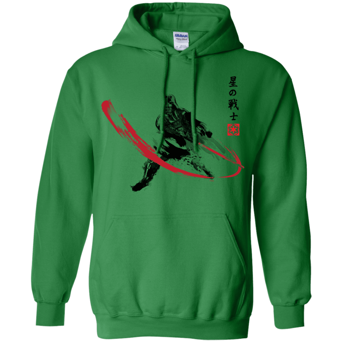 Sweatshirts Irish Green / Small STAR WARRIOR SUMI-E Pullover Hoodie