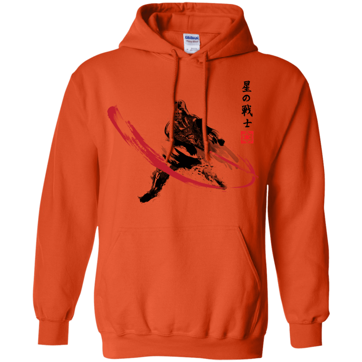 Sweatshirts Orange / Small STAR WARRIOR SUMI-E Pullover Hoodie