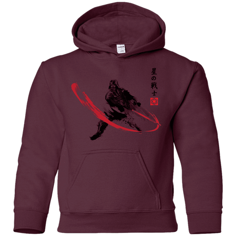 Sweatshirts Maroon / YS STAR WARRIOR SUMI-E Youth Hoodie