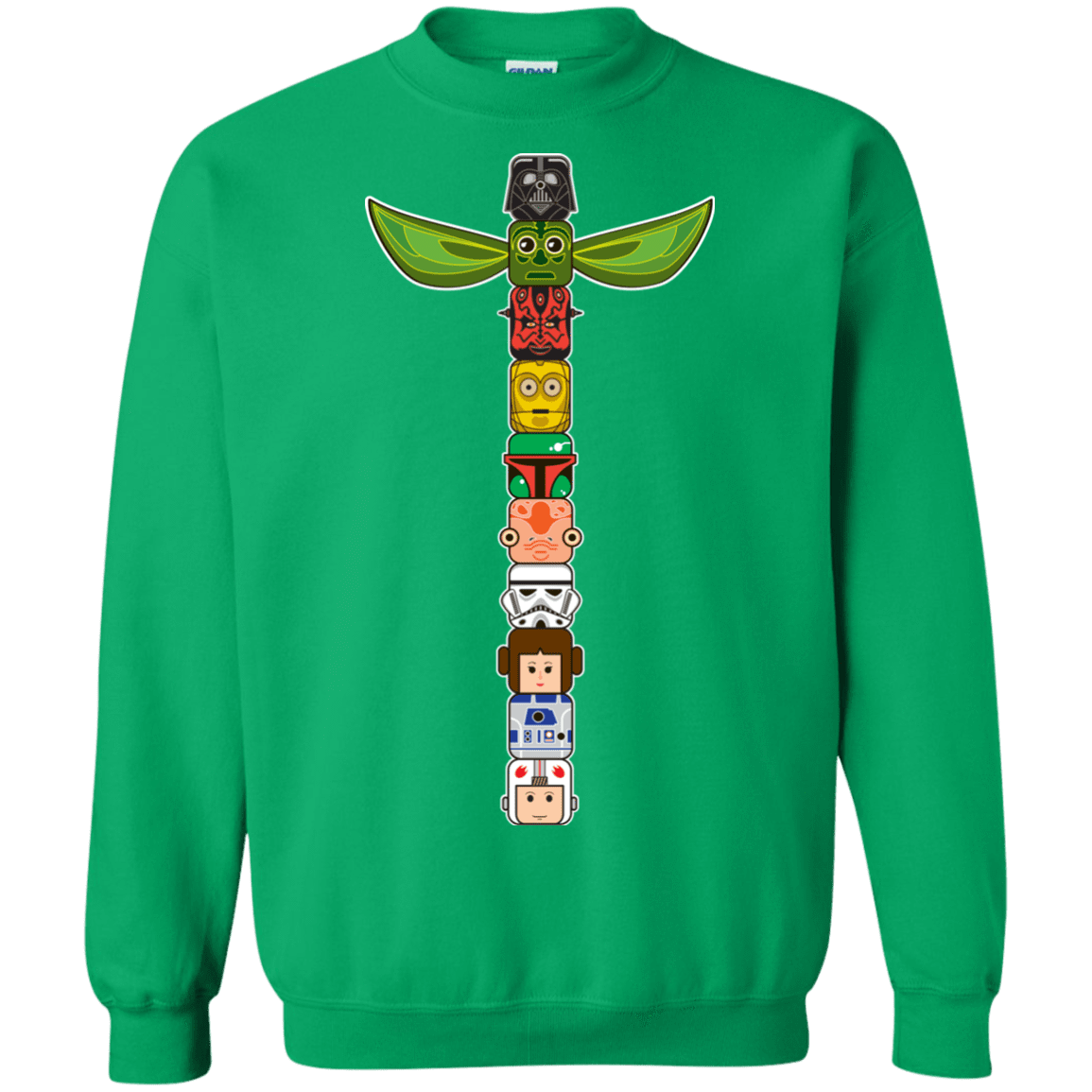 Sweatshirts Irish Green / Small Star Wars Totem Crewneck Sweatshirt