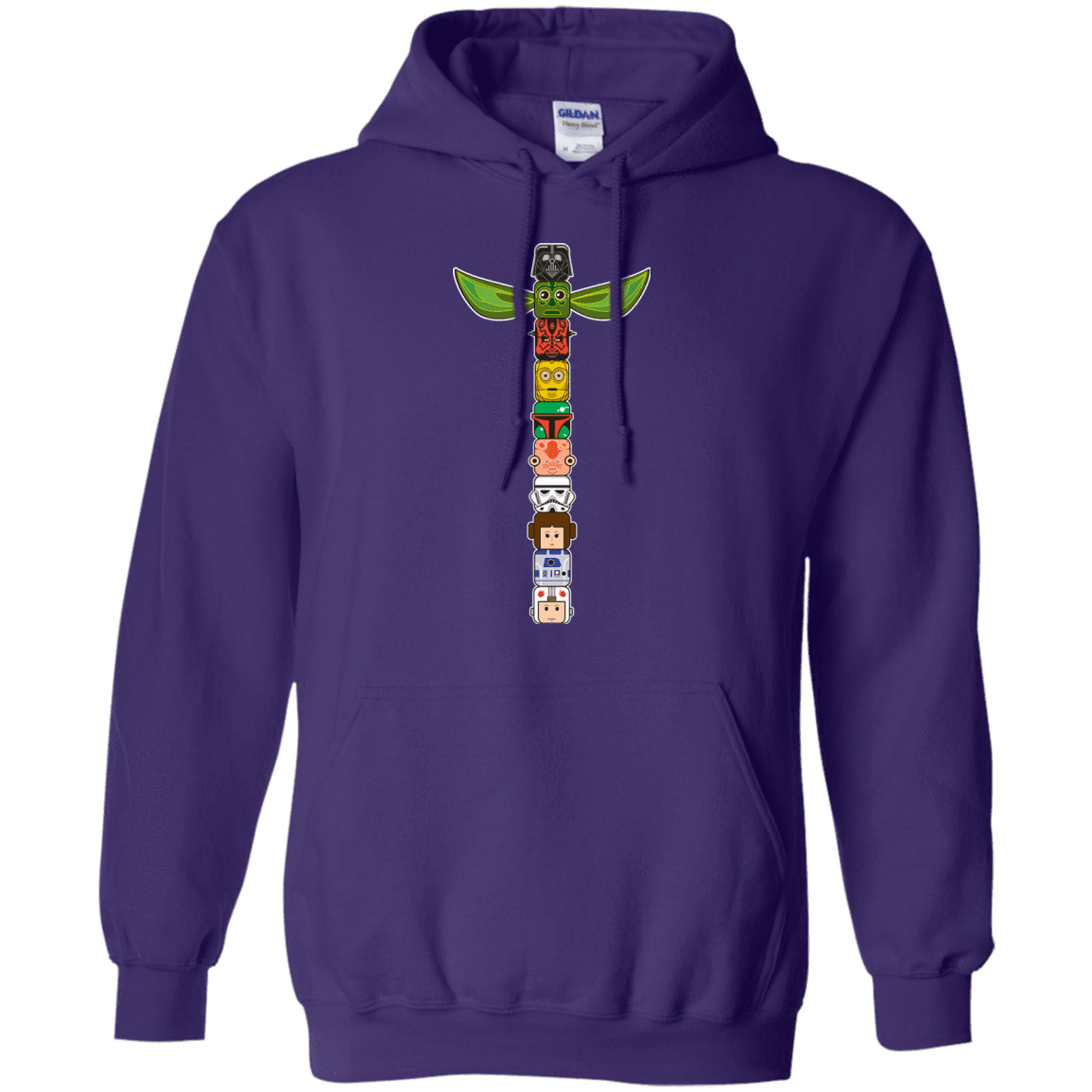 Sweatshirts Purple / Small Star Wars Totem Pullover Hoodie