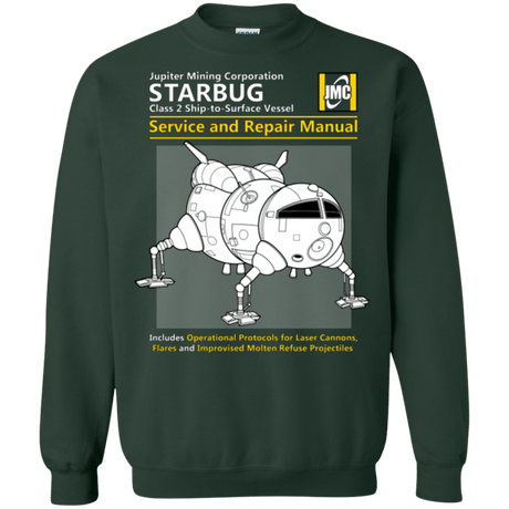 Sweatshirts Forest Green / Small Starbug Service And Repair Manual Crewneck Sweatshirt