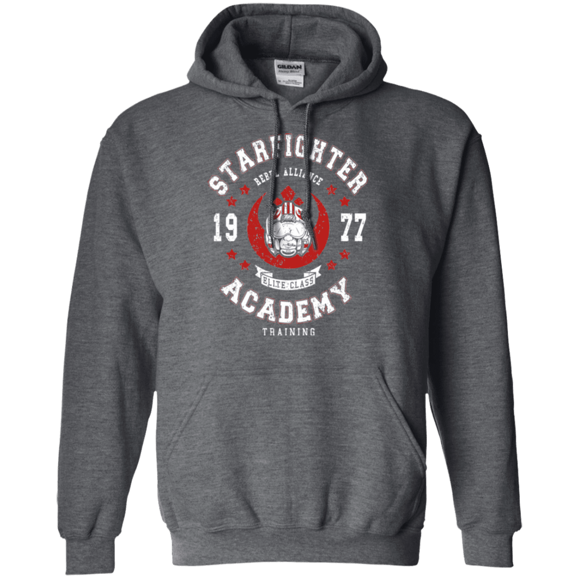 Sweatshirts Dark Heather / Small Starfighter Academy 77 Pullover Hoodie