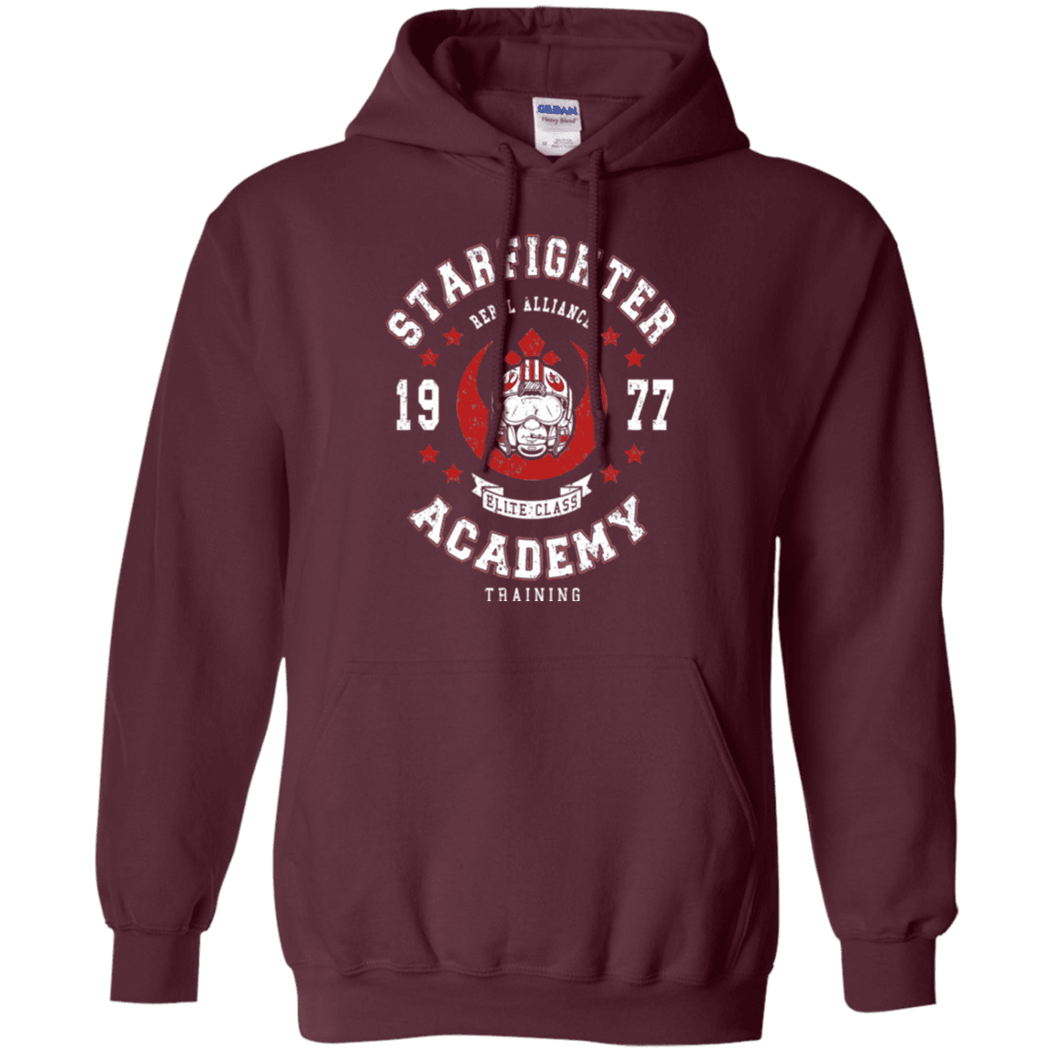 Sweatshirts Maroon / Small Starfighter Academy 77 Pullover Hoodie