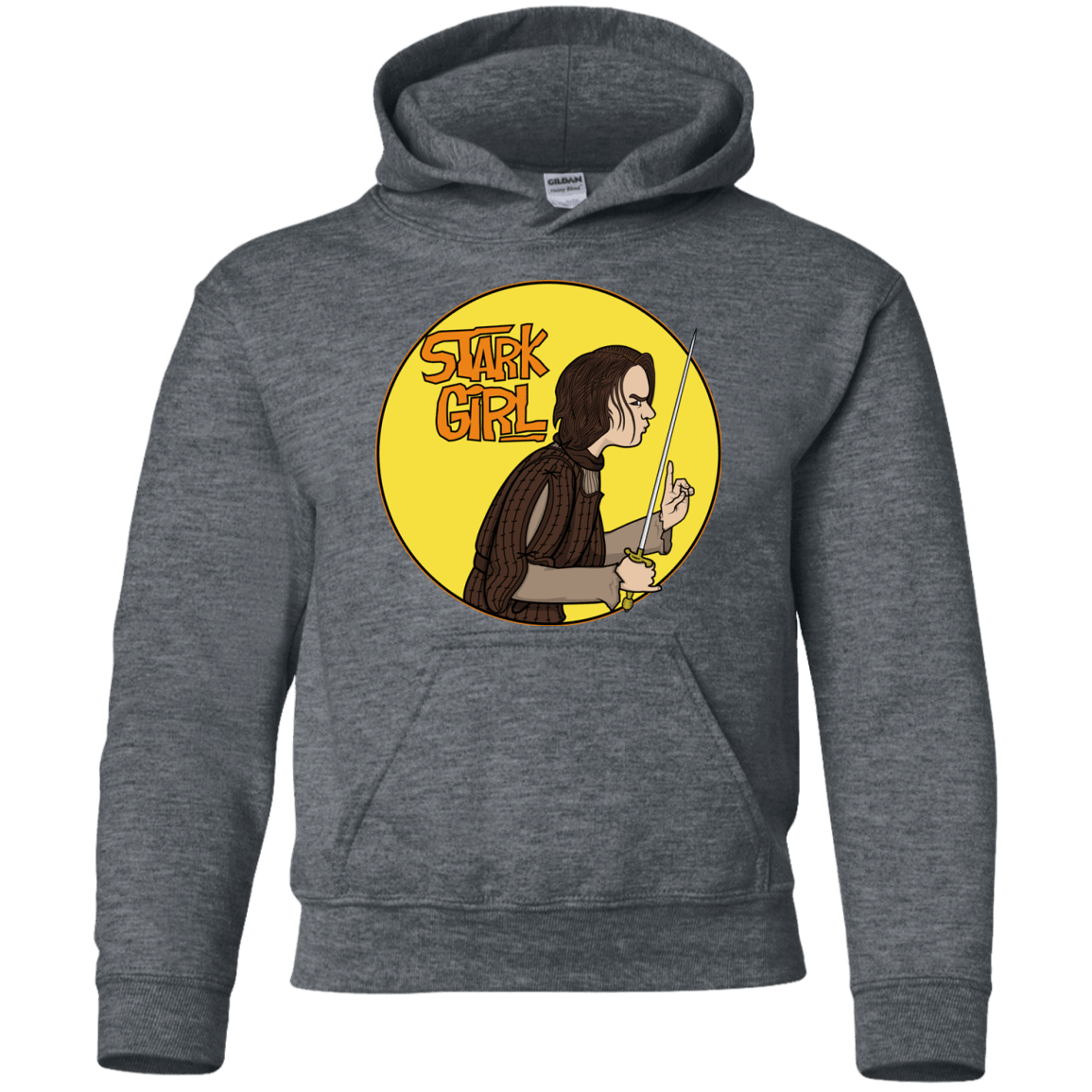 Sweatshirts Dark Heather / YS Stark girl Youth Hoodie