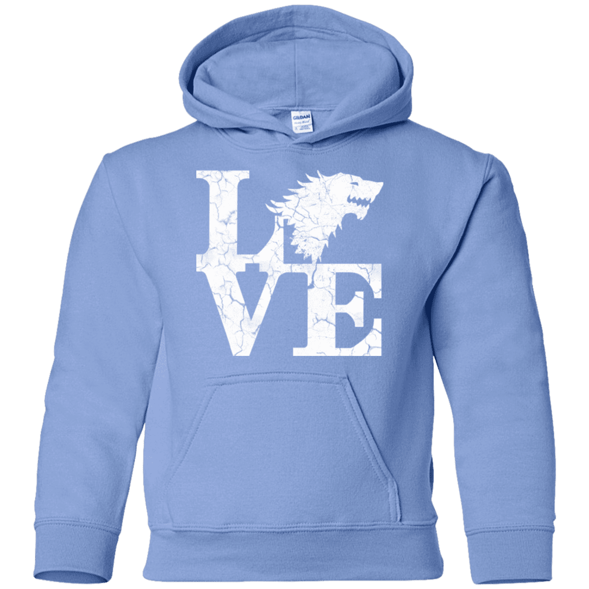 Sweatshirts Carolina Blue / YS Stark Love Youth Hoodie
