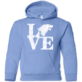 Sweatshirts Carolina Blue / YS Stark Love Youth Hoodie