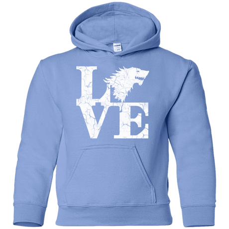 Sweatshirts Carolina Blue / YS Stark Love Youth Hoodie