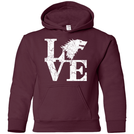 Sweatshirts Maroon / YS Stark Love Youth Hoodie