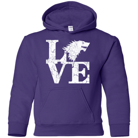 Sweatshirts Purple / YS Stark Love Youth Hoodie