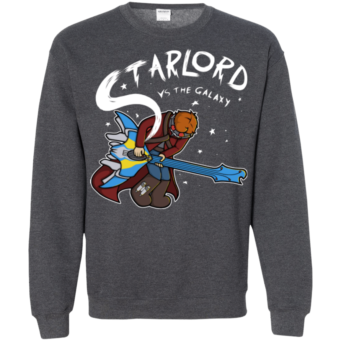 Sweatshirts Dark Heather / Small Starlord vs The Galaxy Crewneck Sweatshirt