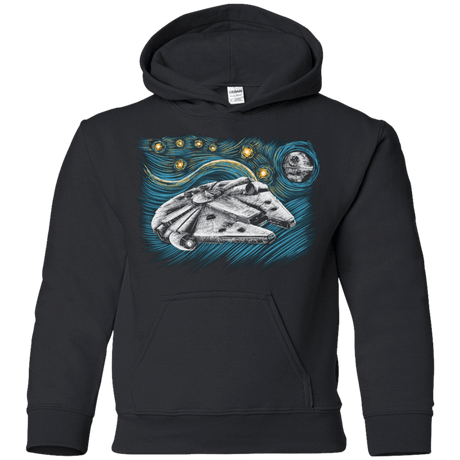 Sweatshirts Black / YS Starry Falcon Youth Hoodie
