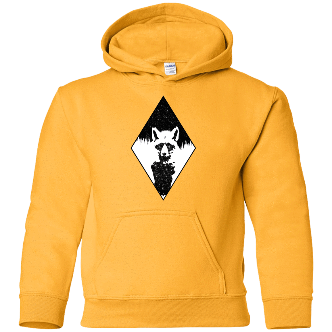 Sweatshirts Gold / YS Starry Raccoon Youth Hoodie