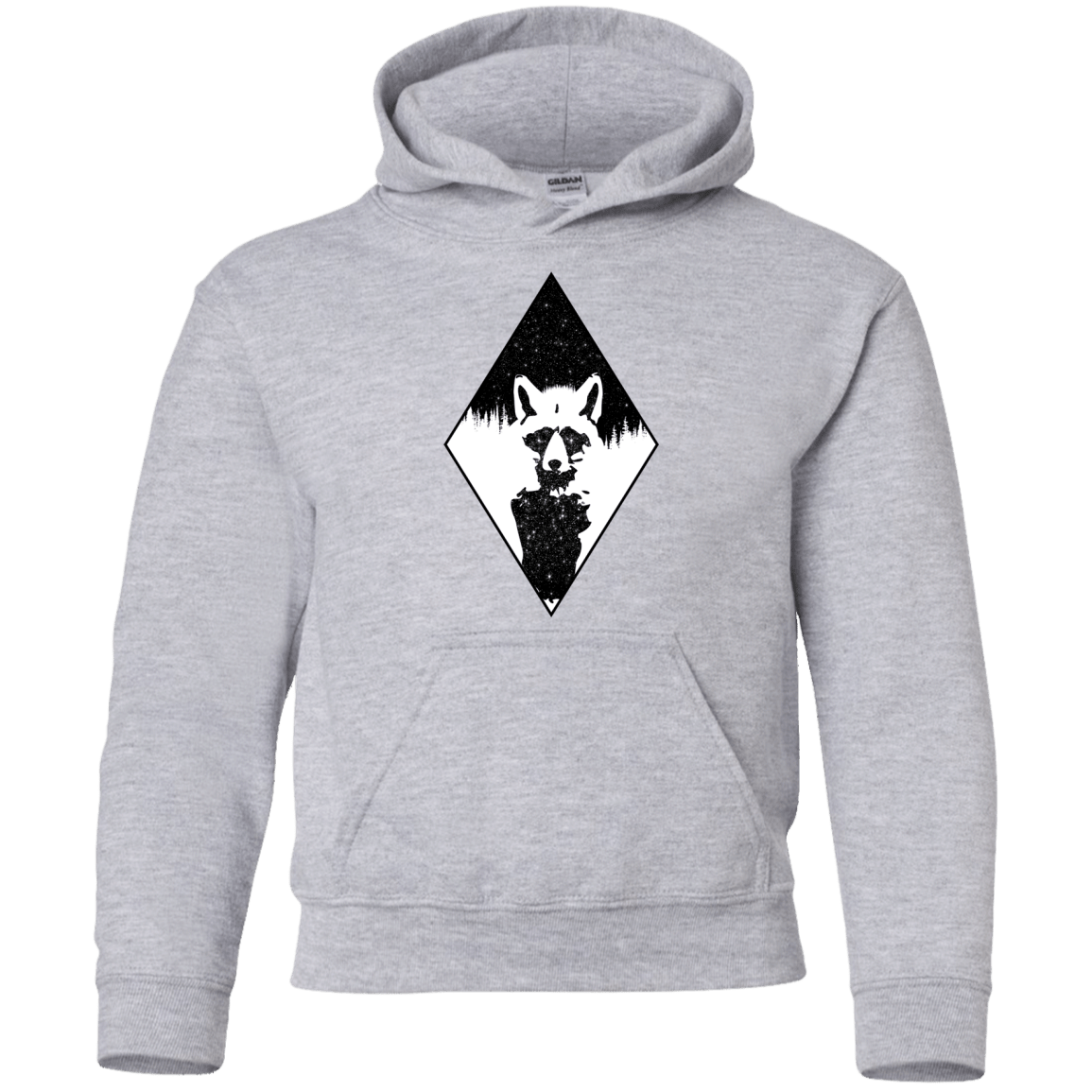 Sweatshirts Sport Grey / YS Starry Raccoon Youth Hoodie