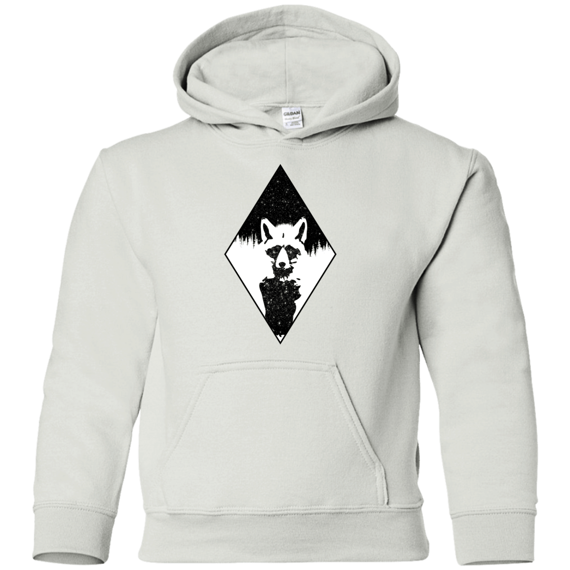Sweatshirts White / YS Starry Raccoon Youth Hoodie