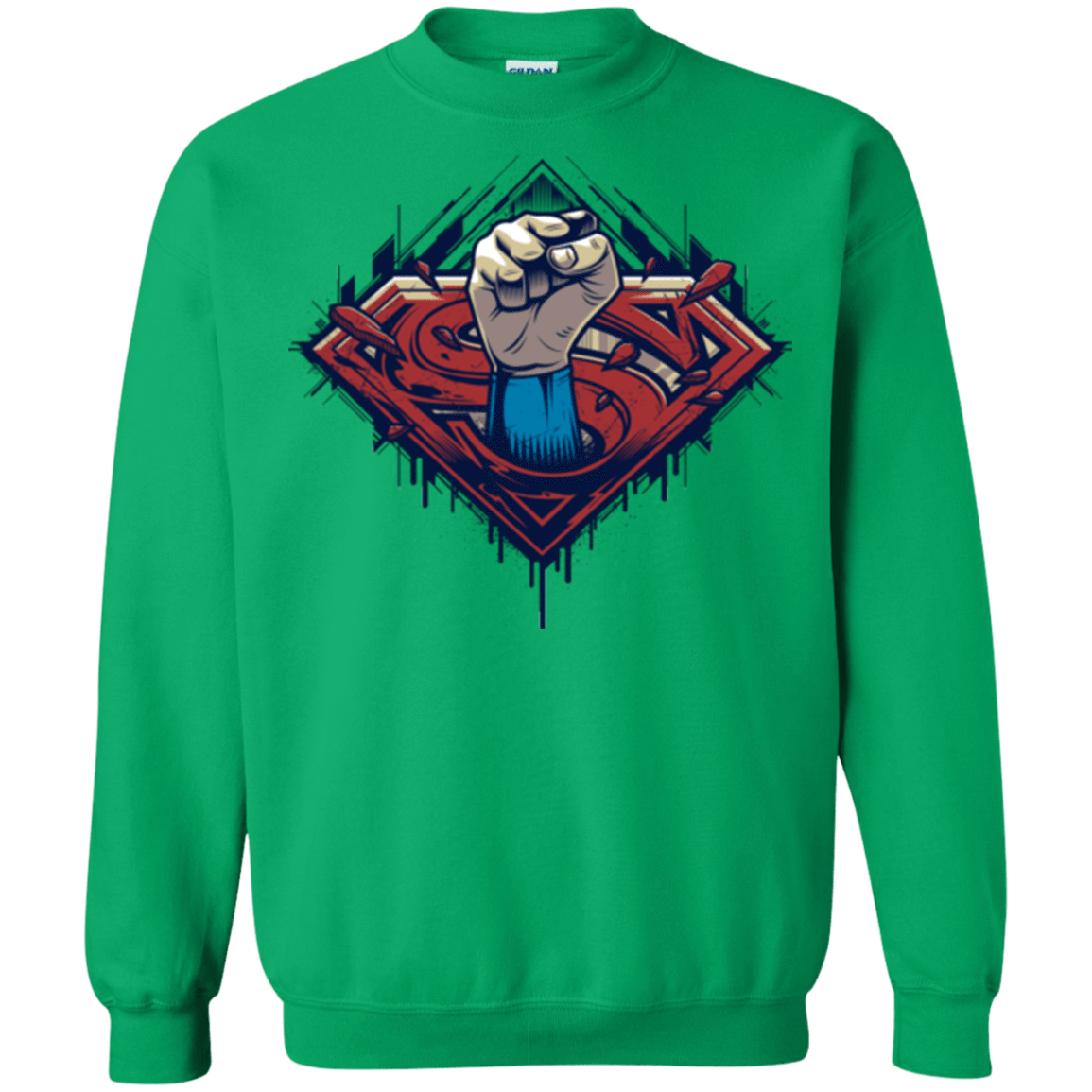 Sweatshirts Irish Green / Small Steel Hero Crewneck Sweatshirt