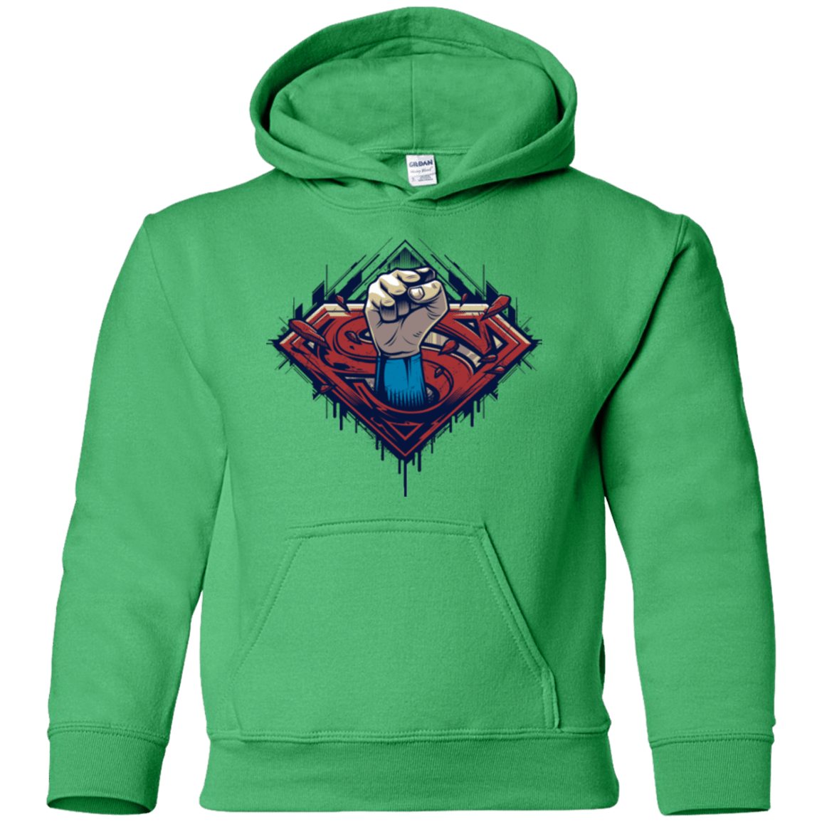 Sweatshirts Irish Green / YS Steel Hero Youth Hoodie