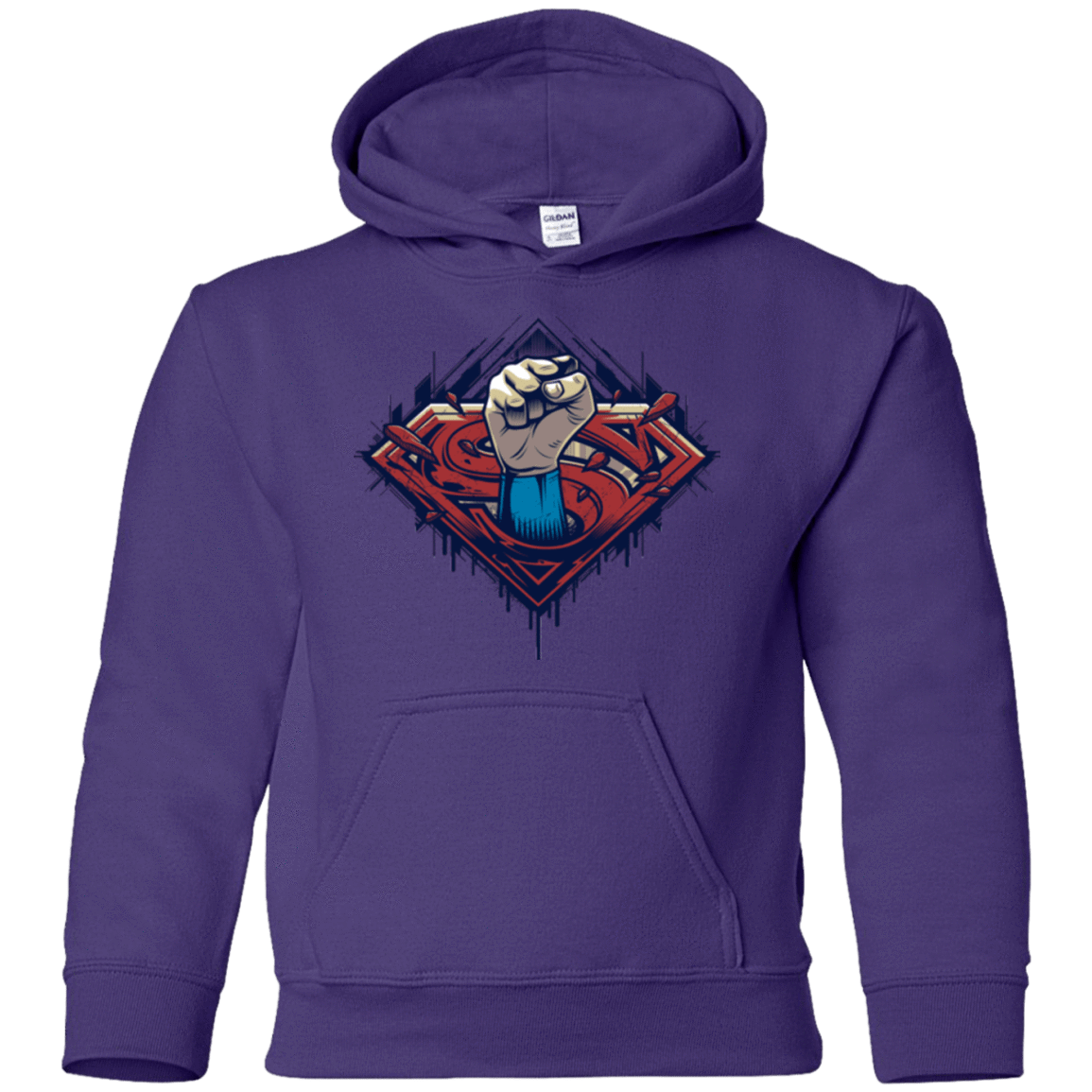 Sweatshirts Purple / YS Steel Hero Youth Hoodie