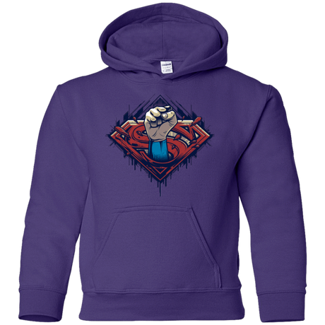 Sweatshirts Purple / YS Steel Hero Youth Hoodie