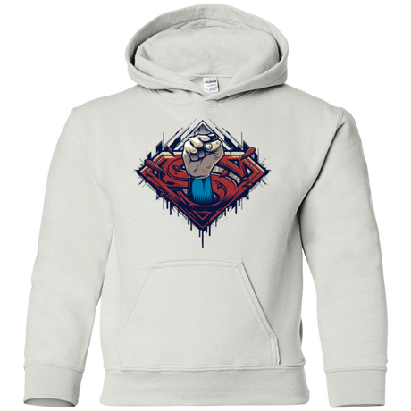 Sweatshirts White / YS Steel Hero Youth Hoodie