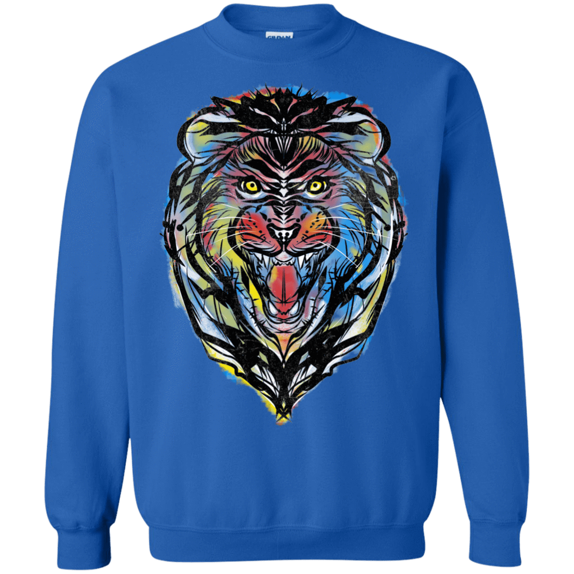 Sweatshirts Royal / S Stencil Lion Crewneck Sweatshirt