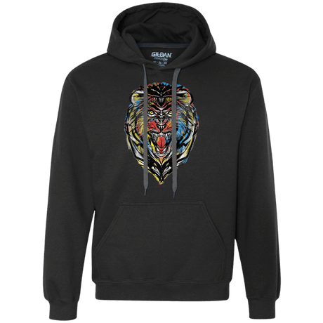 Sweatshirts Black / S Stencil Lion Premium Fleece Hoodie