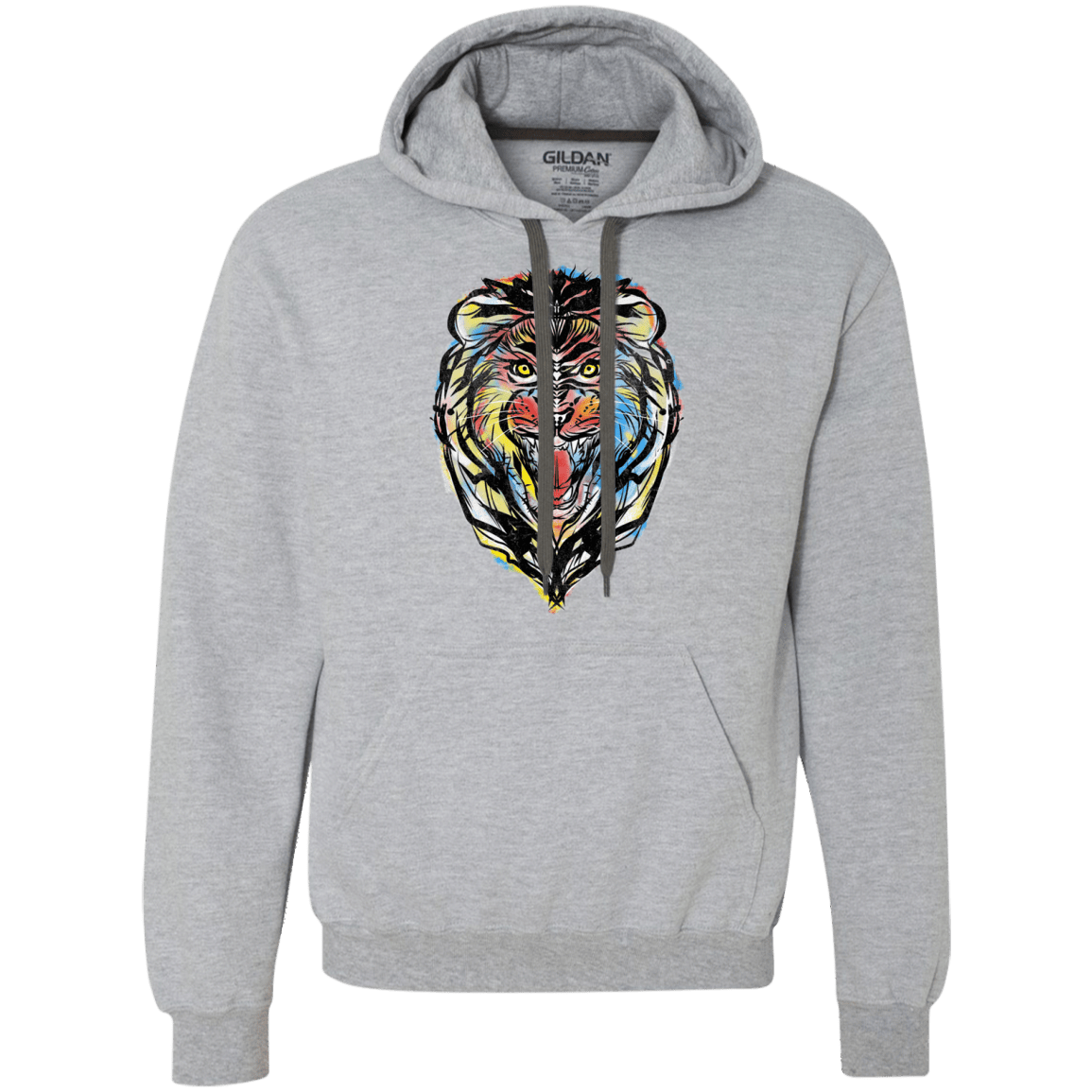 Sweatshirts Sport Grey / S Stencil Lion Premium Fleece Hoodie