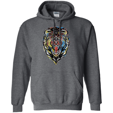 Sweatshirts Dark Heather / S Stencil Lion Pullover Hoodie