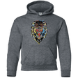 Sweatshirts Dark Heather / YS Stencil Lion Youth Hoodie