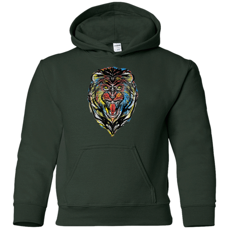 Sweatshirts Forest Green / YS Stencil Lion Youth Hoodie