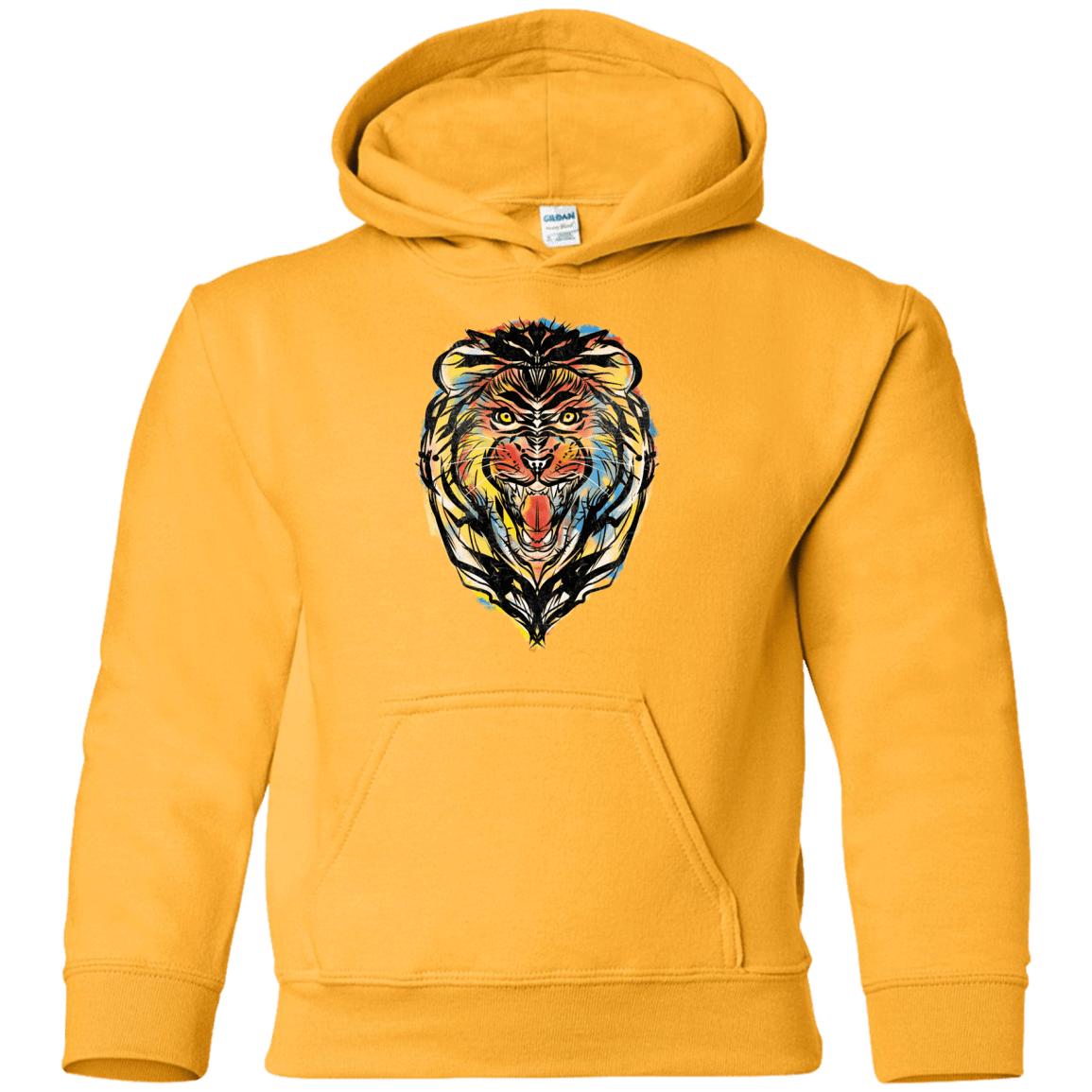 Sweatshirts Gold / YS Stencil Lion Youth Hoodie