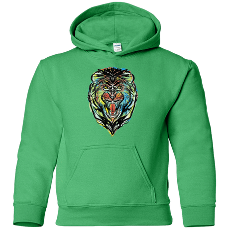 Sweatshirts Irish Green / YS Stencil Lion Youth Hoodie